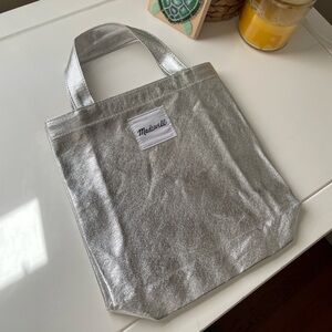 NWOT Madewell Metallic Mini Tote Bag
